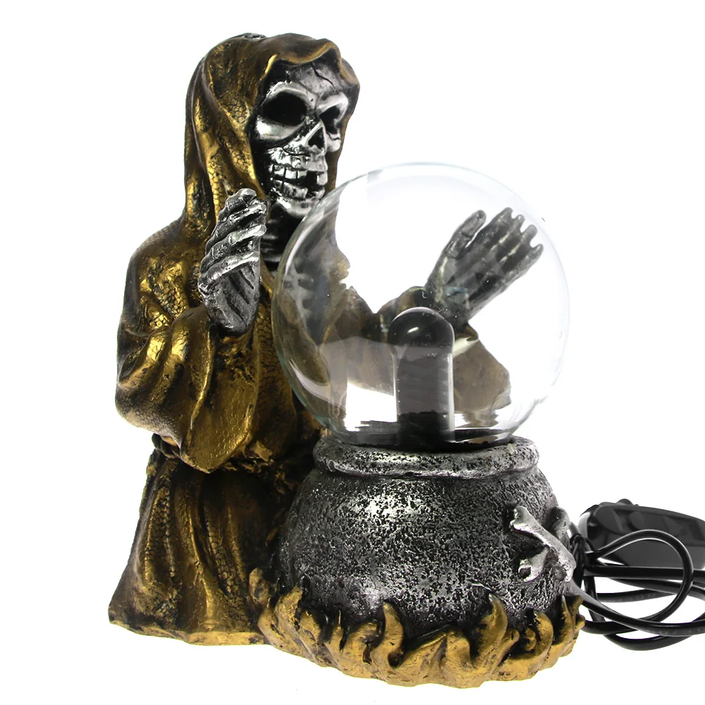 1 шт. конечный пункт назначения! Macabre Grim Reaper плазменный хрустальный шар Lightning лампа