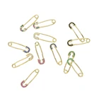 Серьги-гвоздики с разноцветными фианитами, золотистые, голубые, черные, белые, красные, зеленые, 2022