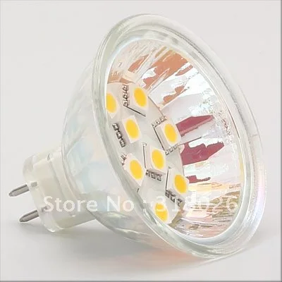 Светодиодная лампа bulb10шт MR16 5050 SMD 12VDC 220 лм стекло 5 шт./лот|mr16 led|glass ledlamp light |