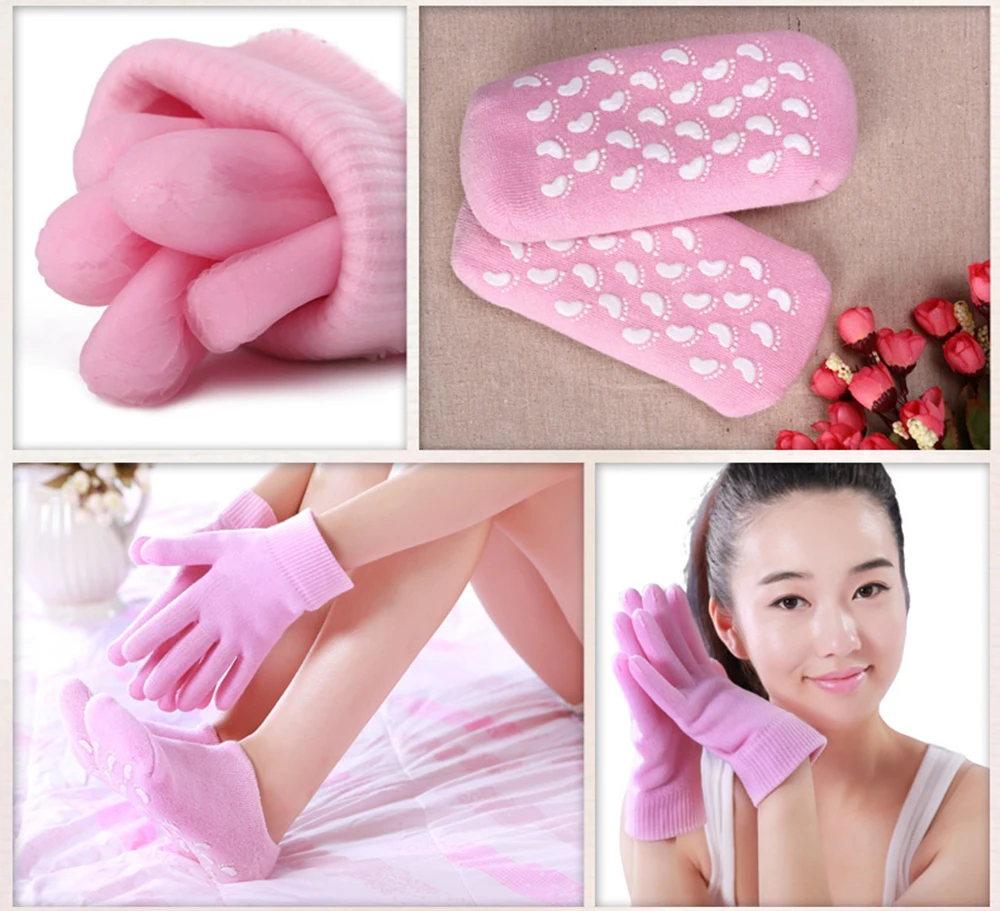 Увлажняющий Спа гель перчатки для педикюра и силиконовые носки маска массажа ног
