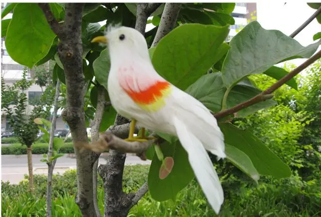 

new simulation white bird model foam&feather bird doll gift about 16cm 1384