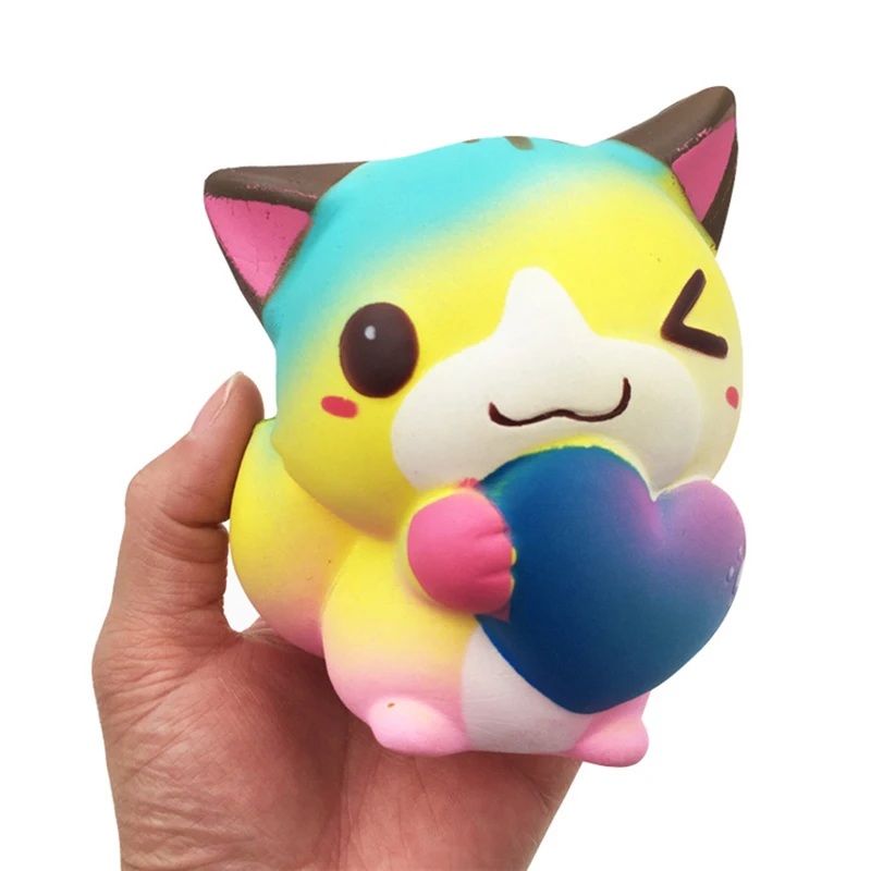 Мягкая игрушка милый Kawaii мультяшный олень большие сжимаемые игрушки для кошек