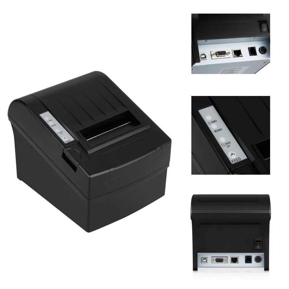 Новый USB Wi-Fi 80 мм POS Термальность получения Билл принтера набор авто резак roll