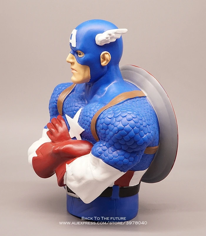 Дисней Марвел Мстители Капитан Америка копилка 24 см Акцион Фигурка Аниме Мини ПВХ Коллекционная Фигурка Игрушка модель для детей.