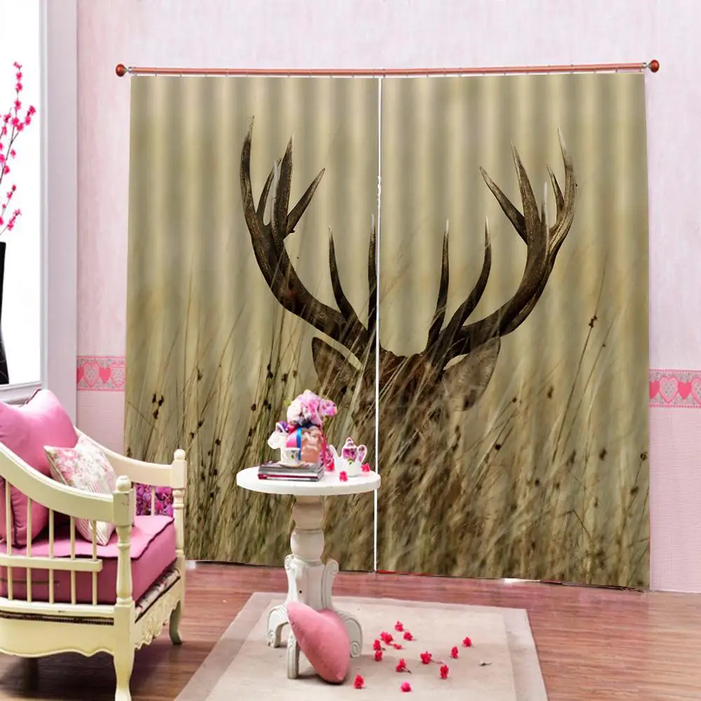 Затемняющие шторы роскошные занавески на окна 3D для гостиной бежевые занавес с