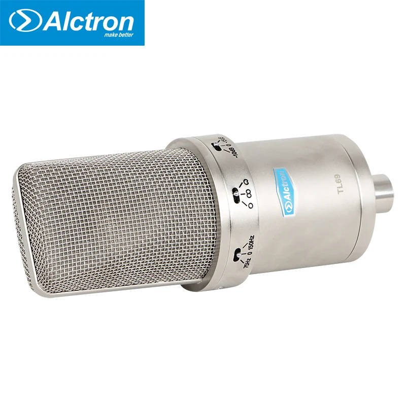 Оригинальные Alctron TL69 профессиональный большой диафрагмой мульти-узор Студийный конденсаторный Запись микрофон, Запись Mic