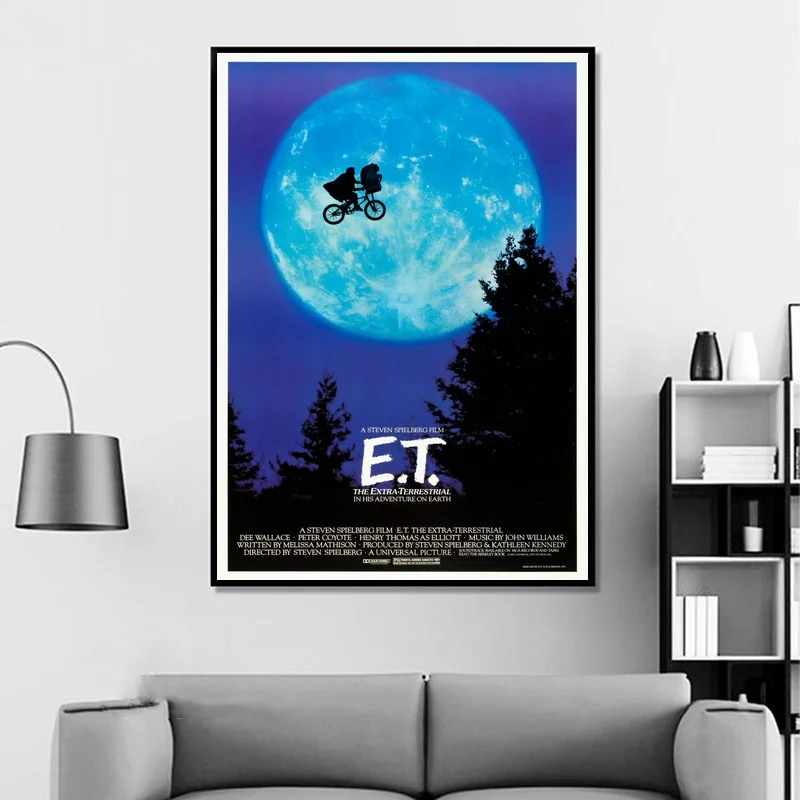 E.T. Винтаж классическое кино плакат домашний Декор стены искусства холст картины
