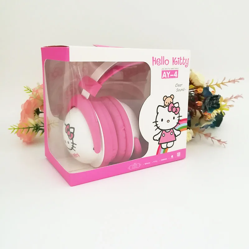 Fodabale Наушники мультфильм Hello Kitty Дети прекрасный наушники для мобильного