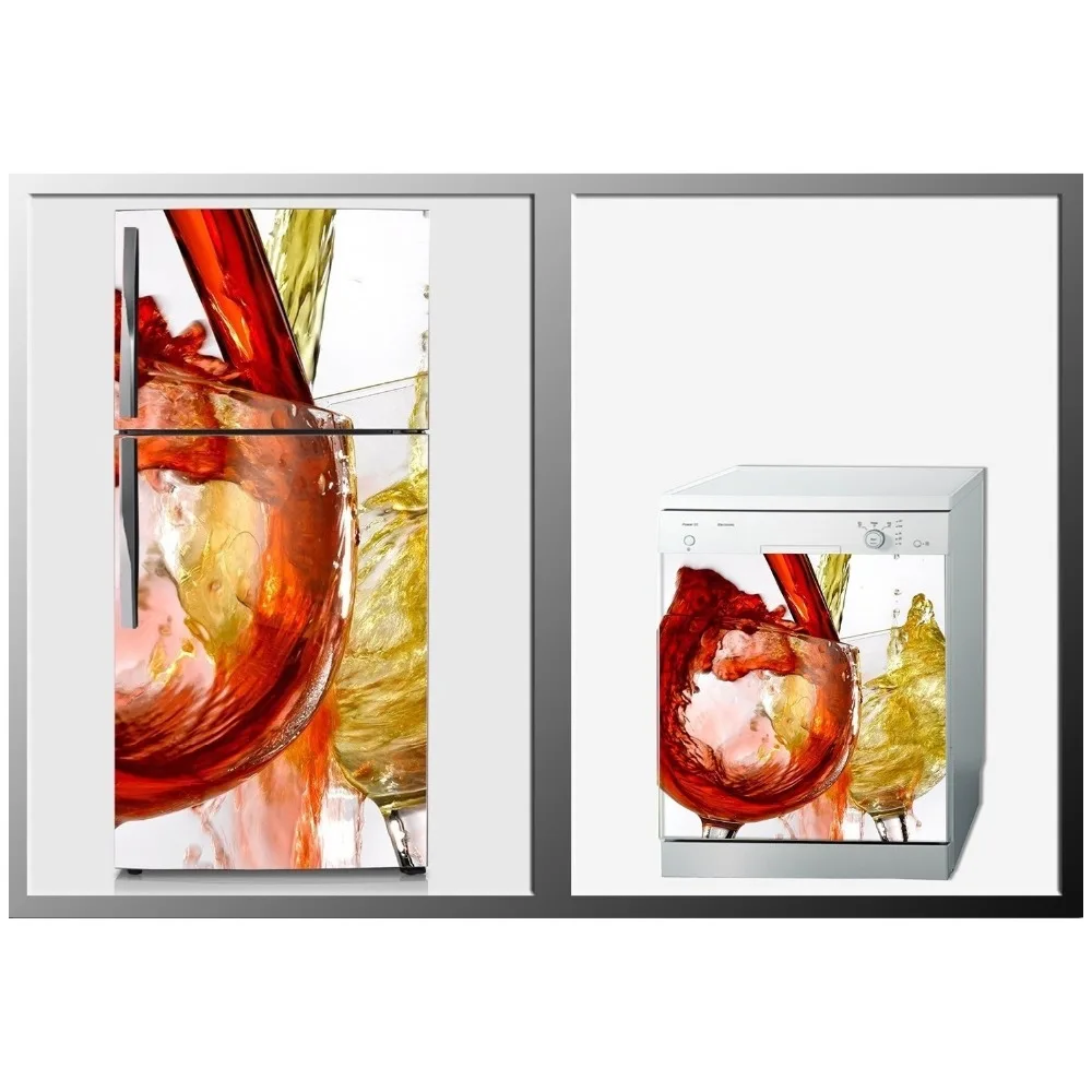 3D холодильник очки наклейки из холодильныая камера посудомоечная машина дверь