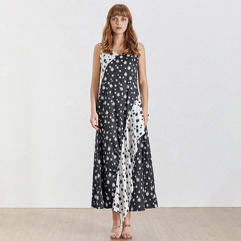 TWOTWINSTYLE винтажное ТРАПЕЦИЕВИДНОЕ ПЛАТЬЕ женское без рукавов с рюшами свободное