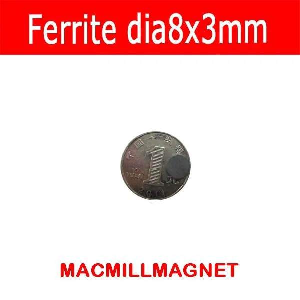 Ферритовый магнит ферритовый в форме диска 100 шт./упак. диаметр 8x3 мм совершенно