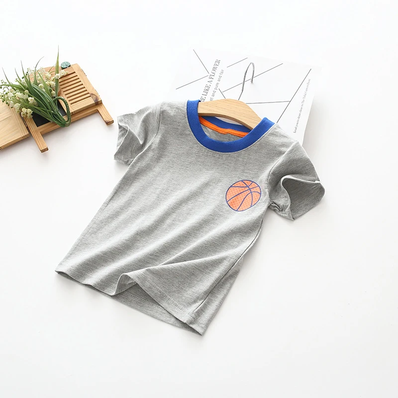 Модная симпатичная футболка с принтом в виде футбольного мяча баскетбола летние