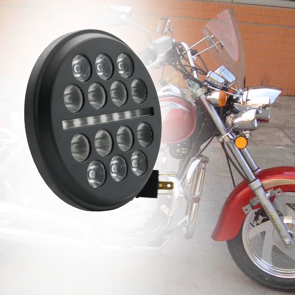 5,75 дюймов светодиодные фары Halo Кольцо DRL ангельские глазки для Harley Sportster Touring супер Glide Dyna Sportster Moto 5 3/" налобный фонарь