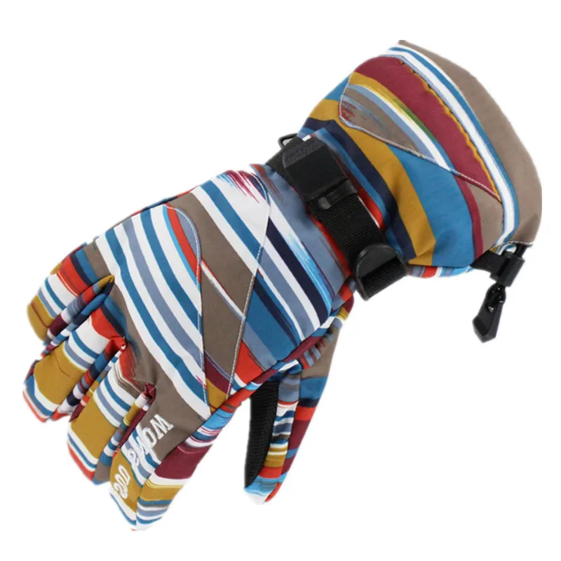Gsou зимние лыжные перчатки женские водонепроницаемые зимние сноуборд яркий цвет мотоциклетные женские лыжные сноубордические перчатки