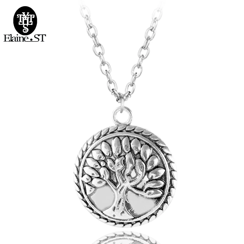 Новый Древо жизни кулон Цепочки и ожерелья Винтаж бронзовый живопись Для мужчин