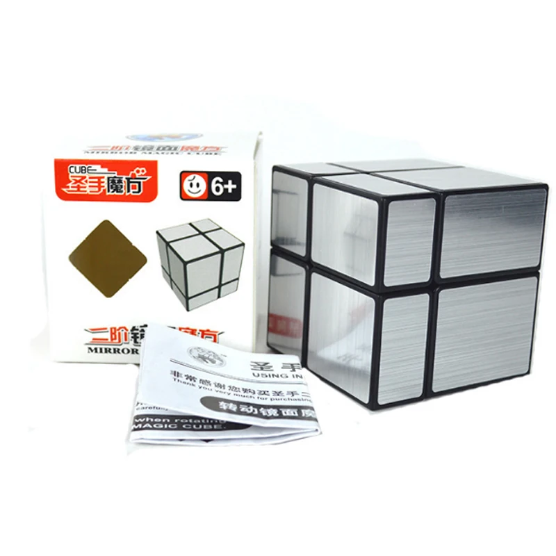 ShengShou 2x2x2 Скорость Волшебное Зеркало Поворотный кубик Обучающие игрушки для детей подарок Мэджико Cubo игрушки Скорость зеркало 2x2x2 куб