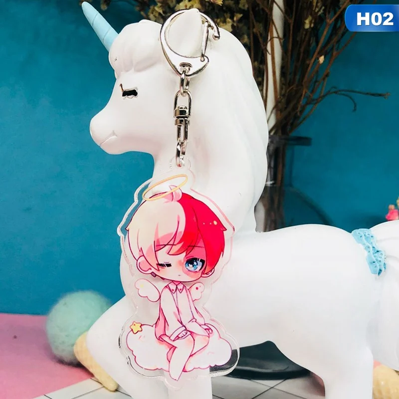 02 My Hero Academy брелок двухсторонний брелок кулон акриловый аниме аксессуары брелок с фигурками из мультфильмов - Цвет: 02