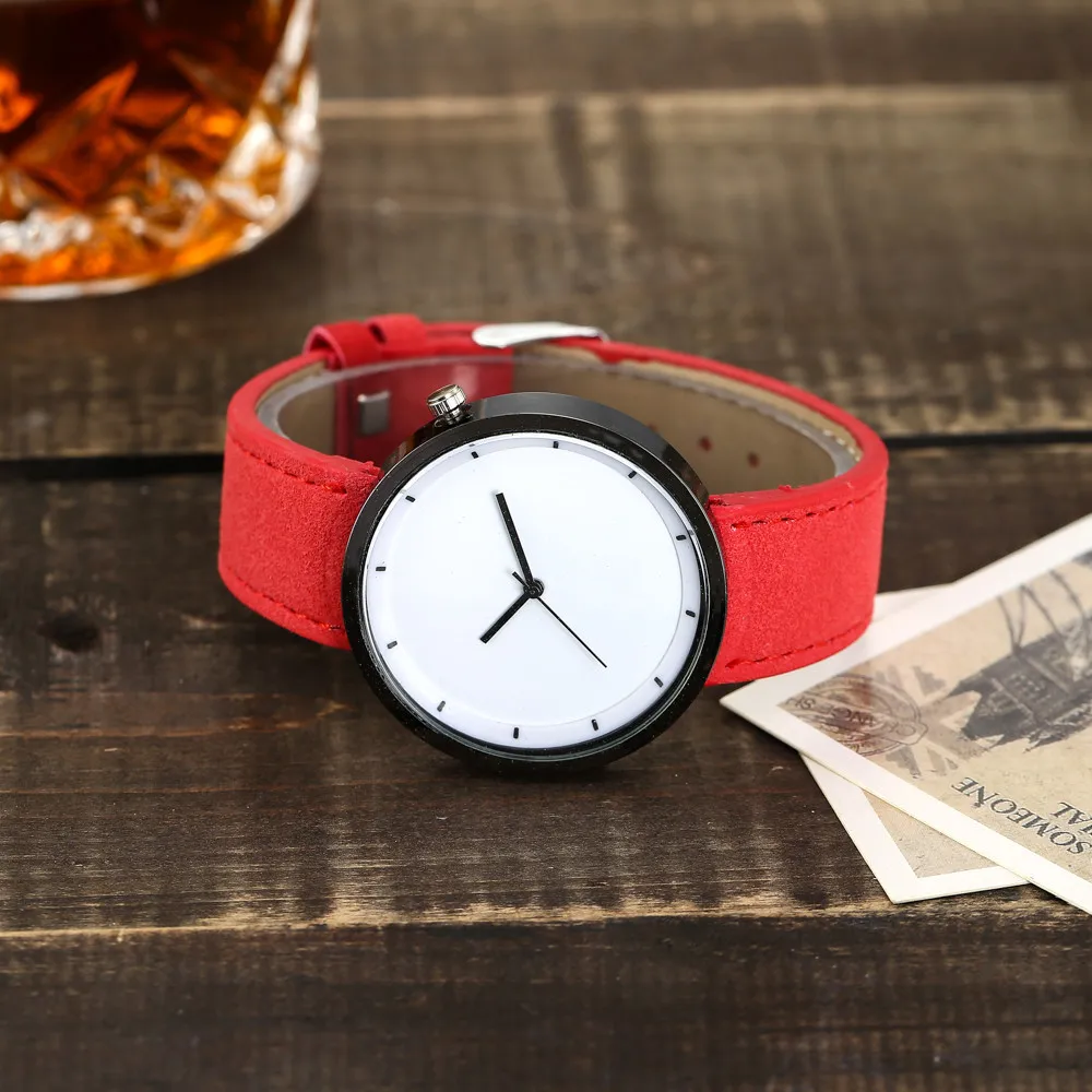 Vansvar модные женские часы с кожаным ремешком для дам мужские подарки наручные