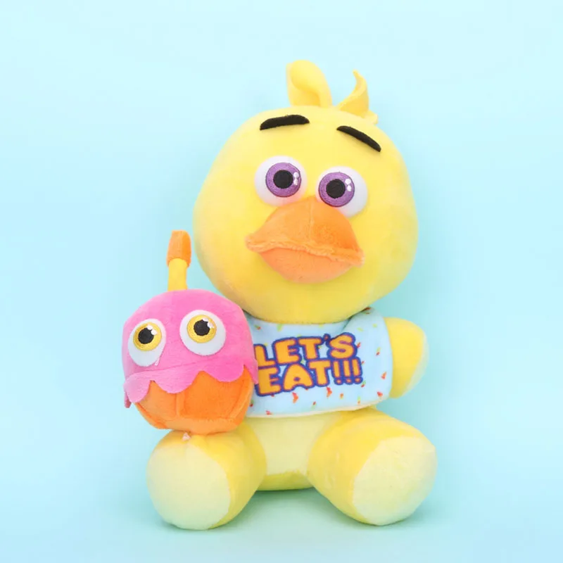 25cm chica 25 см игровой FNAF Five Nights at Freddy's Sister Location Red Foxy Mangle Golden Shadow медведь Фредди Бонни и Чика плюшевые игрушки куклы - Цвет: 25cm chica