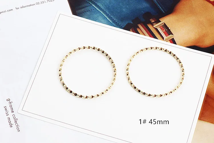 Ювелирные аксессуары ручной работы сделай сам медные круглые серьги