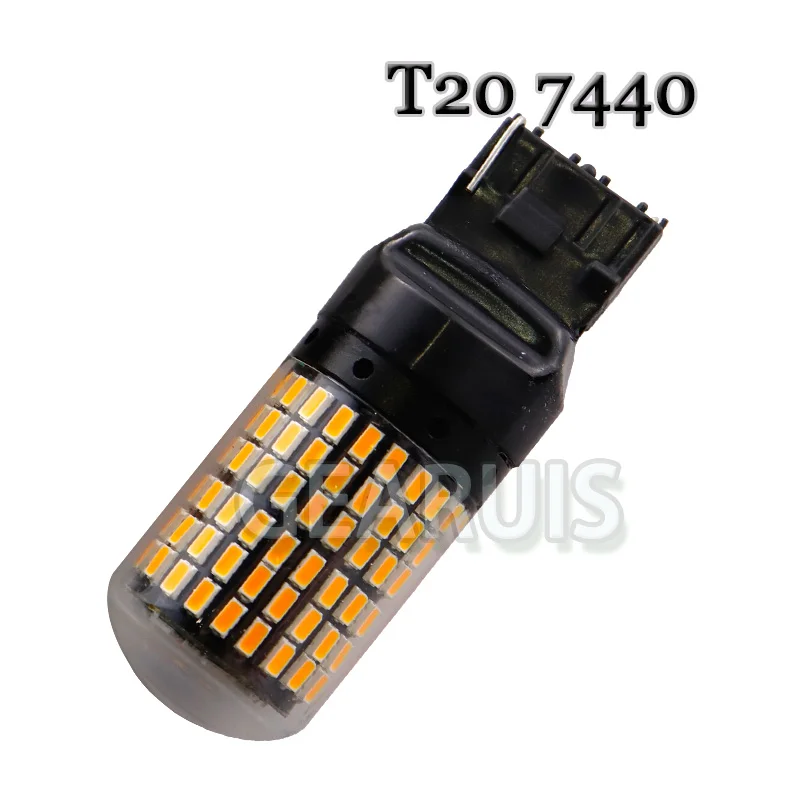Нет Hyper Flash Canbus 22W PY21W BAU15S 1156 BA15S T20 7440 T25 3157 1.8A 144 SMD 3014 Авто обратный резервный сигнал поворота светильник