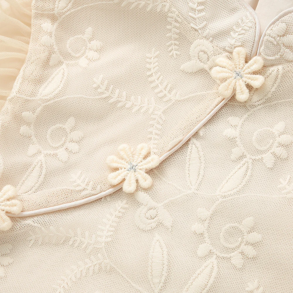 BalabalaChildren/платья для девочек Лето 2019 Новое Детское платье в китайском стиле