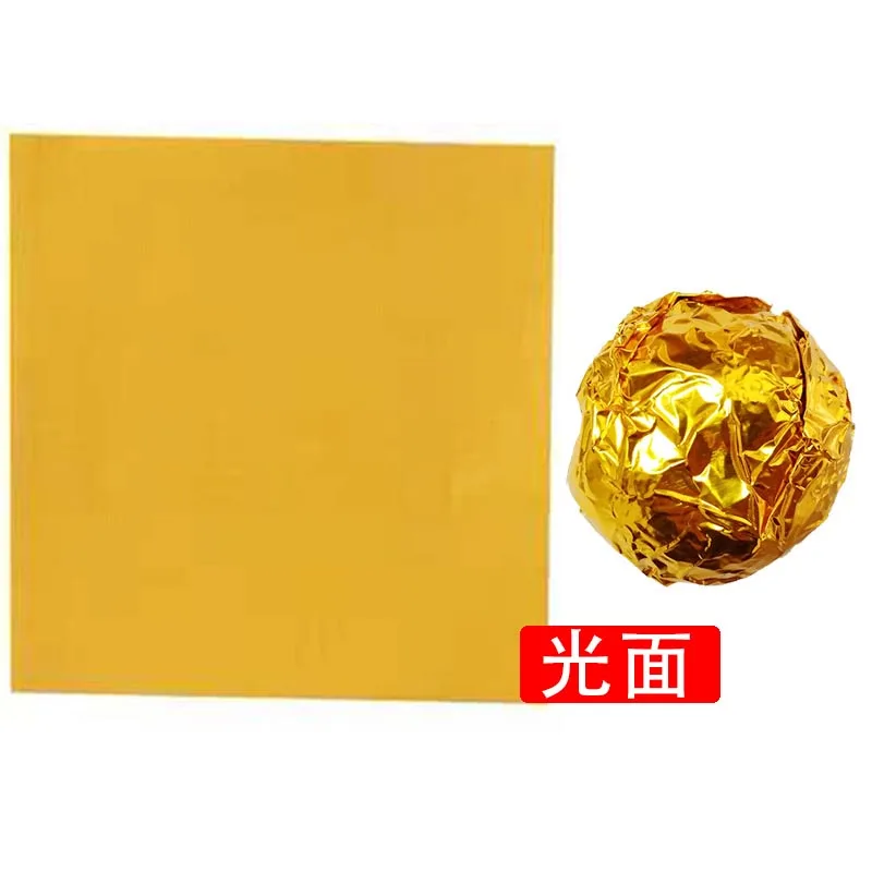 A10x10cm 100 шт./лот, Золотая Оловянная фольга s, шоколадные конфеты, оберточная бумага s, тефтели, чайные листья, фольгированная бумага, сделай сам, декоративная упаковочная бумага - Цвет: A10x10cm
