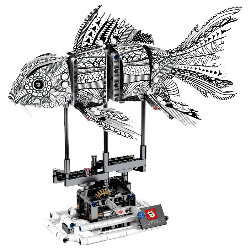7006C Creator FORMA Ink Koi Skin/Koi/Splash Koi Skin/Shark Skin Technic строительные блоки игрушки для детей с - Цвет: 7006C