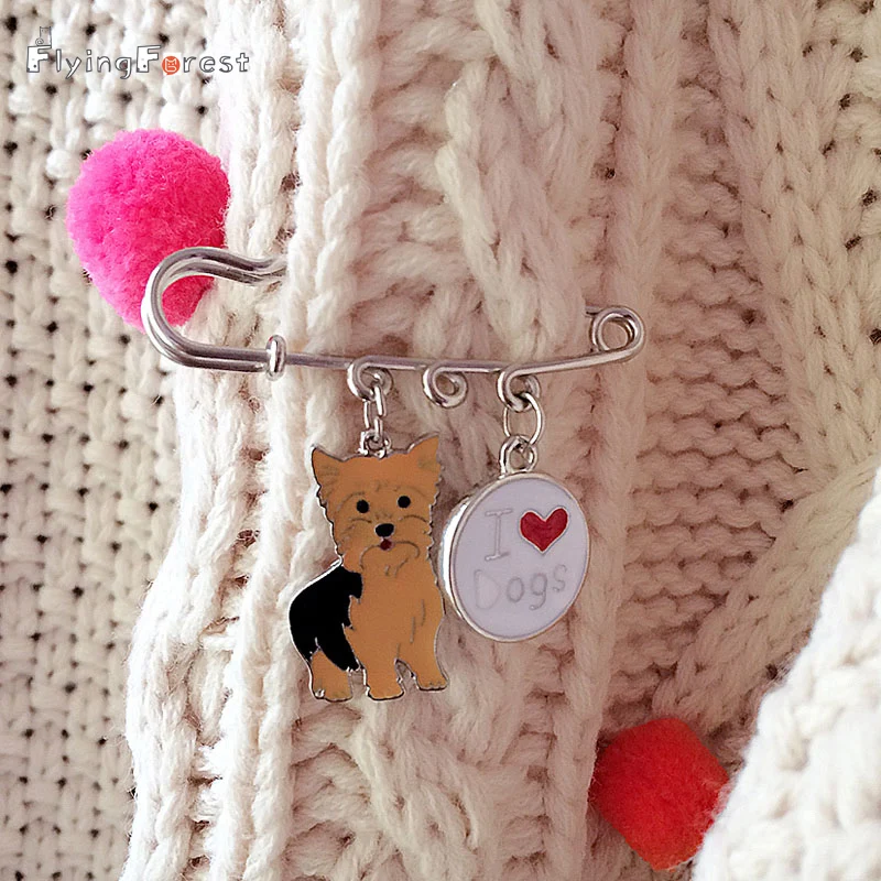 Брошь Булавки Броши для Женщин Тедди Бульдоги Собаки Женщина Подвеска