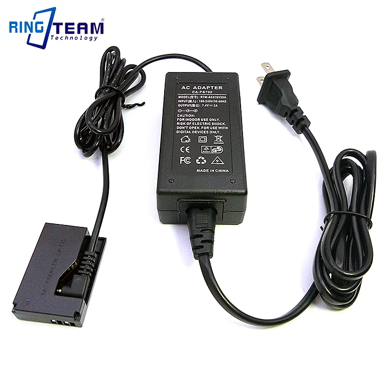 

ACK-E15 DR-E15 DC Coupler LP-E12 Dummy Battery AC Power Adapter Charger For Canon EOS 100D Rebel SL1 Kiss X7 PowerShot SX70 HS