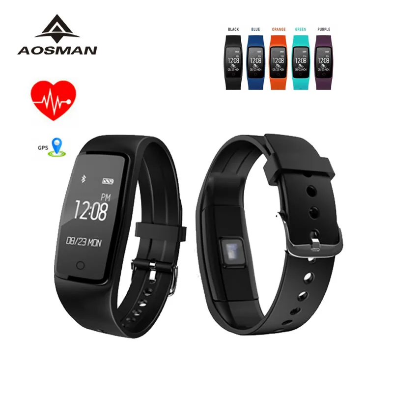Aosman GPS плавание Reloj мужчины SportWatch cardiaco S1 Водонепроницаемость цифровой монитор