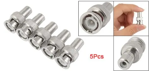 2015 горячий 5 шт BNC штекер к RCA гнезду RF коаксиальный Разъем для CCTV видео