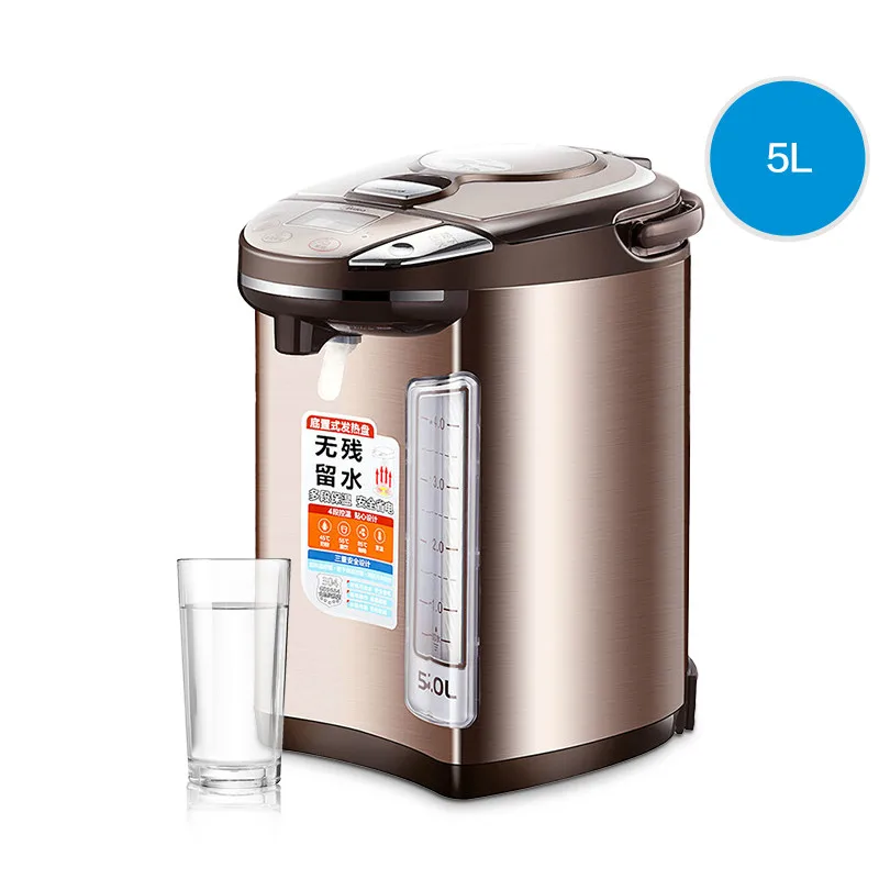 Электрический термос бутылка для воды домашняя изоляция нержавеющая сталь 304 5 л