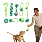 Товары для домашних животных, игрушки для собак, жевательная игрушка для собак зубов, чистые, для дрессировки на открытом воздухе, Веселая игра, зеленый веревочный мяч, игрушка для большой собаки, маленькой собаки