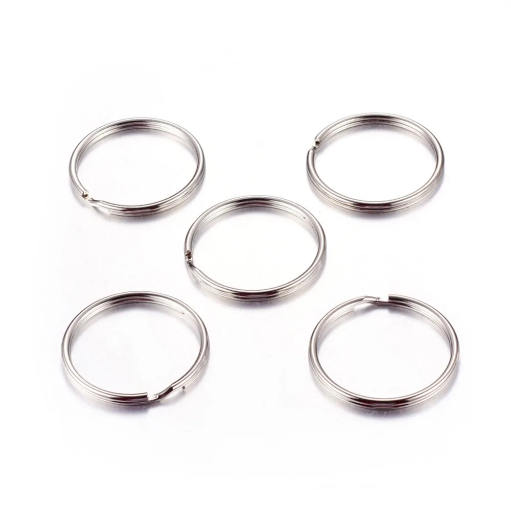 

500pcs Iron Split Key Rings, Ring, Platinum, 35x3mm
