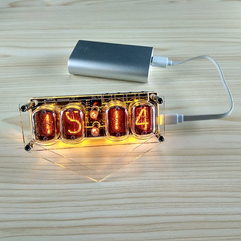 Светящиеся часы 12 дюймов 4 значные цветсветодиодный светодиодные DS3231 nixie в том