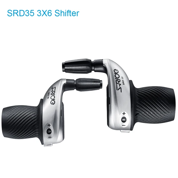 S-Ride Bike 3x6 speed Twist Shifter левая/правая поворотная ручка переключения передач пружинное переключение Совместимо с Shimano MTB SL-RS35 - Цвет: Silver 3X6 Shifter