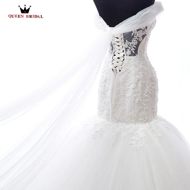 Wedding Dresses Mermaid Sweetheart Tulle Lace Beading Sexy Romantic Robe De Mariee Bridal Gown 2022 New Custom Size XJ38 | Свадьбы и