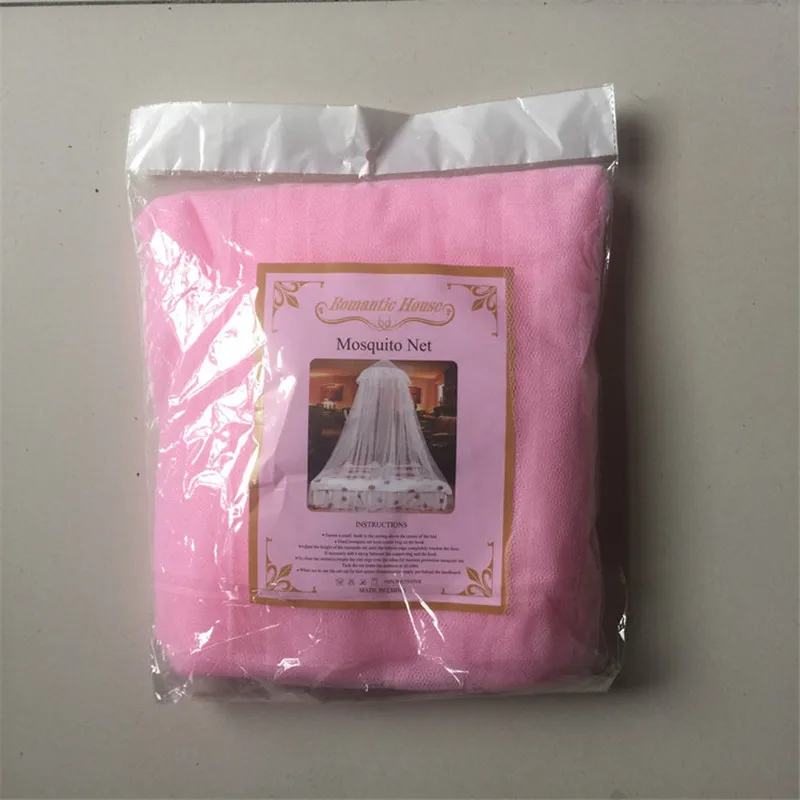 pink Летняя Сетка из полиэстера, москитные сетки. Элегантный висящий купол сеть от комаров домашний текстиль - Цвет: pink