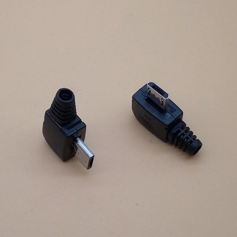 20 комплектов Micro 5P USB штекер припоя Тип хвост разъем для зарядки 90 градусов 3 в 1 разъем DIY черный