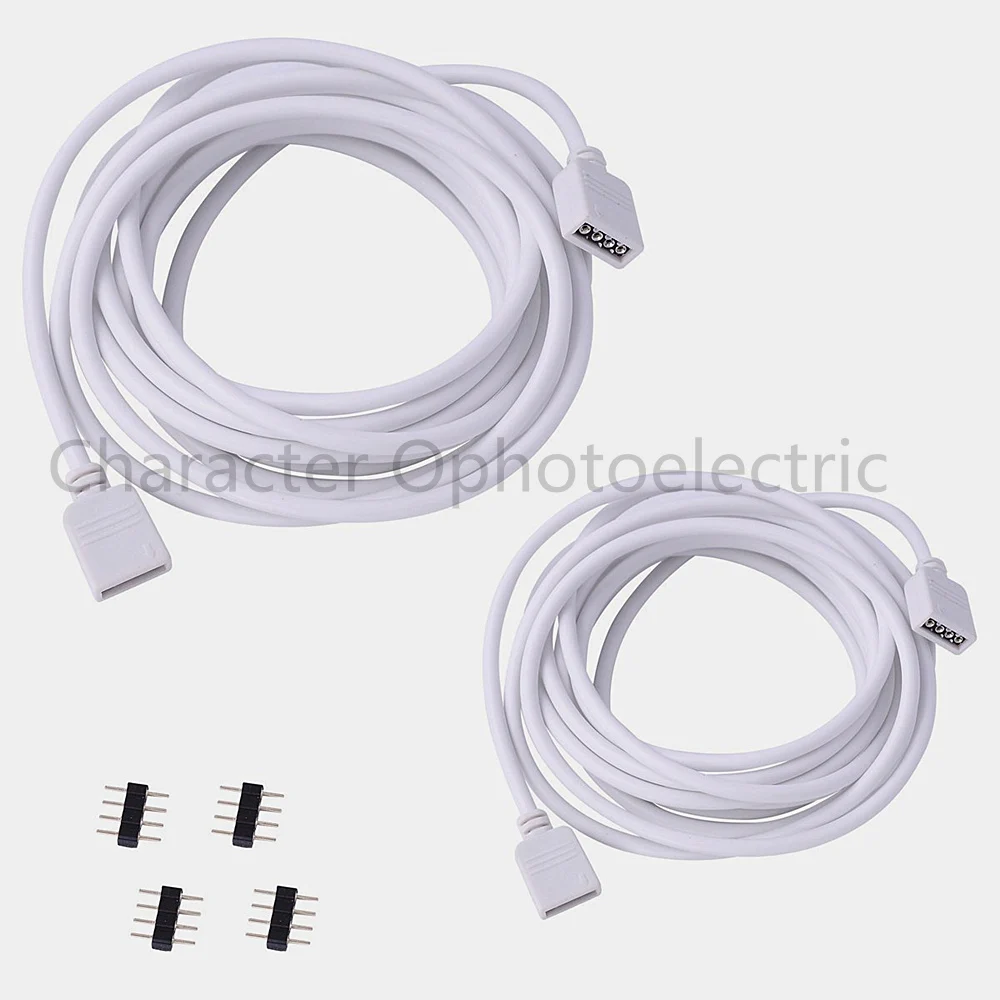 30 см 50 см 100 см 150 см 200 см 250 см 300 см 500 см 4 Pin 3528 5050 RGB Светодиодные ленты Разъем провод удлинитель Женский продлить шнур