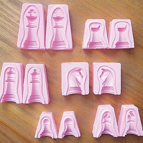 12 шт. Шахматный Король Queen рыцарь Форма помадные шоколадный торт для выпечки | Дом