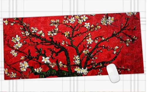 L mouse pad 600x450 мм, синие цветы, расширенный игровой коврик для мыши, большие коврики для мыши, большой размер, Настольный коврик для офиса/overwatch - Цвет: L mouse pad
