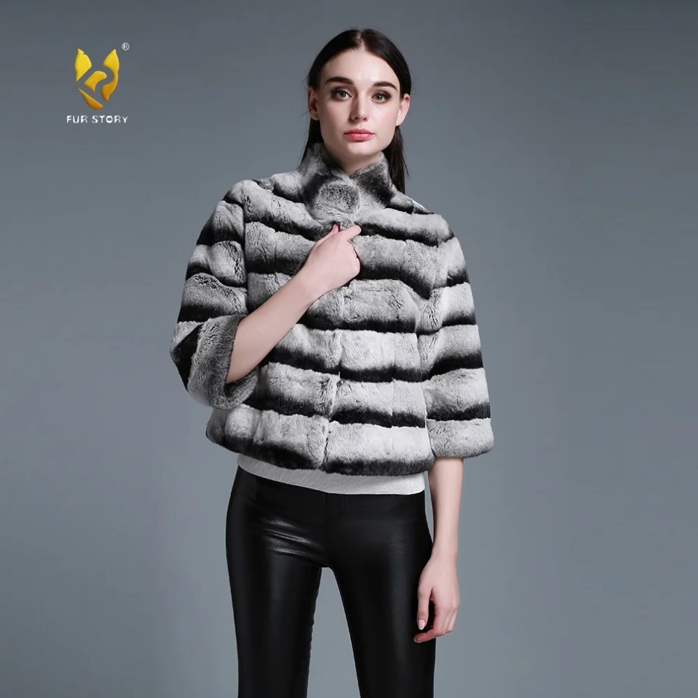 Мех история 15193 модная Натуральный мех Для женщин Пальто и пуховики Половина