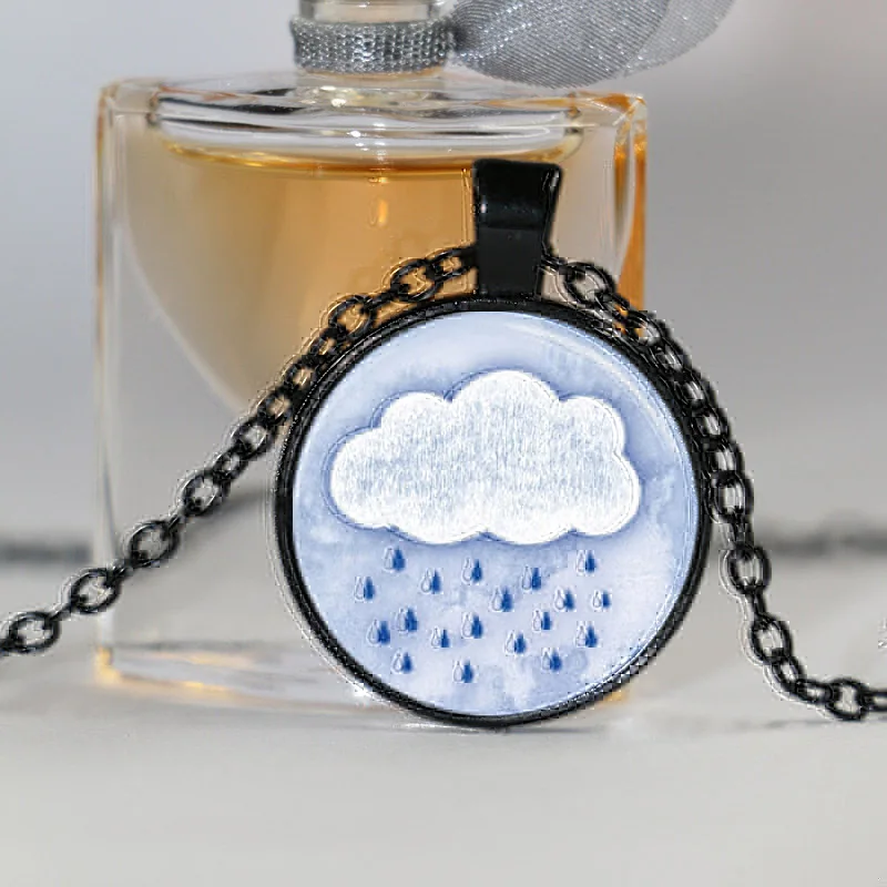 Бесплатная доставка ожерелье с изображением горячего тропического облака дождя