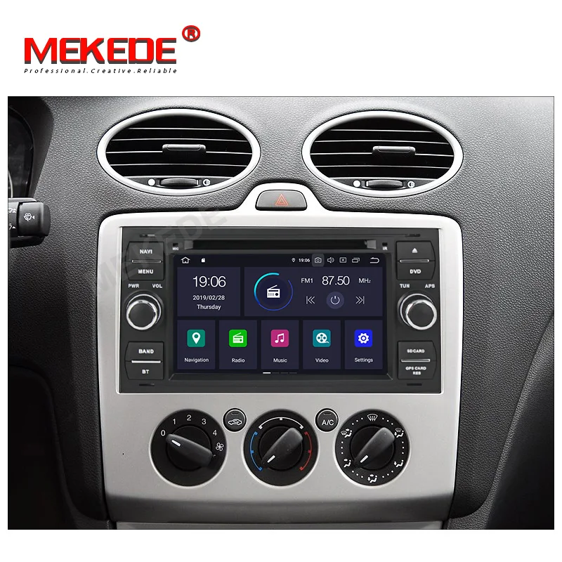 Автомобильный мультимедийный видеоплеер MEKEDE 2 Din Android 9 для Ford/Mondeo/Focus/Transit/C MAX/Fiesta GPS