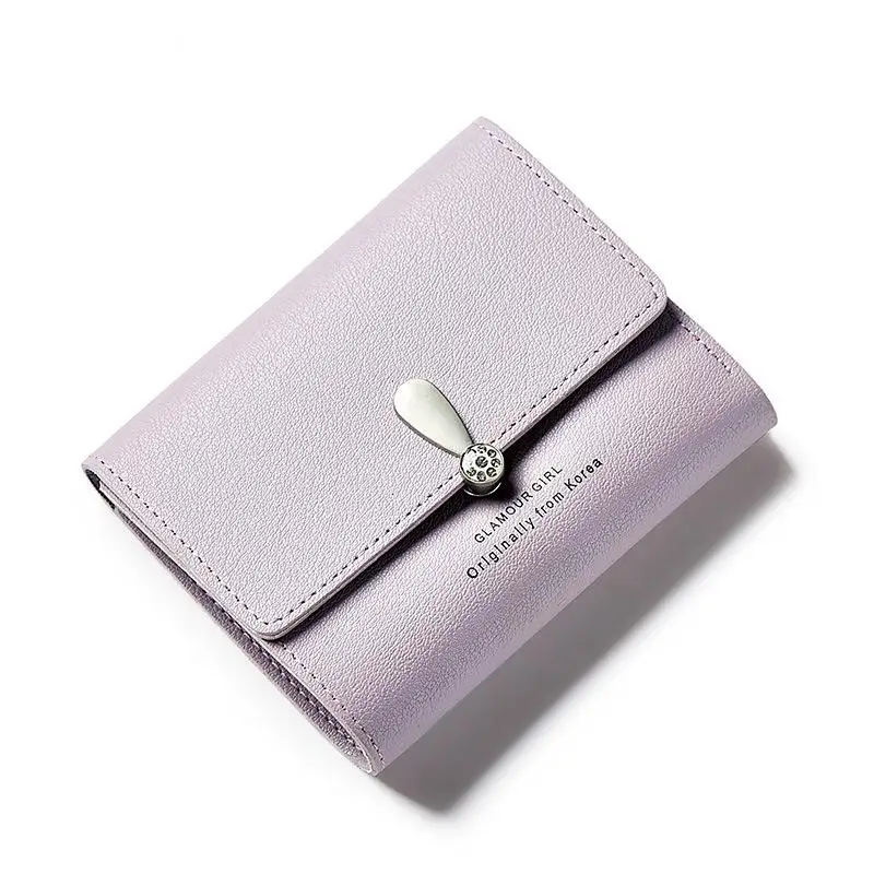 SWTUEE Brand Design Three Fold Women Girl's Coin Purse PU Leather Student Wallet Fashion Solid Short 45BK440 |