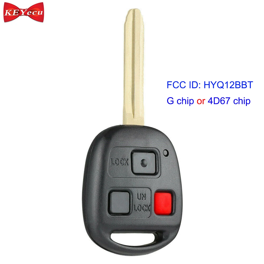 KEYECU для Toyota FJ Cruiser 2010 2011 2012 2013 2014 дистанционный ключ 314 МГц HYQ12BBT G чип/4D67 чип|Ключ от