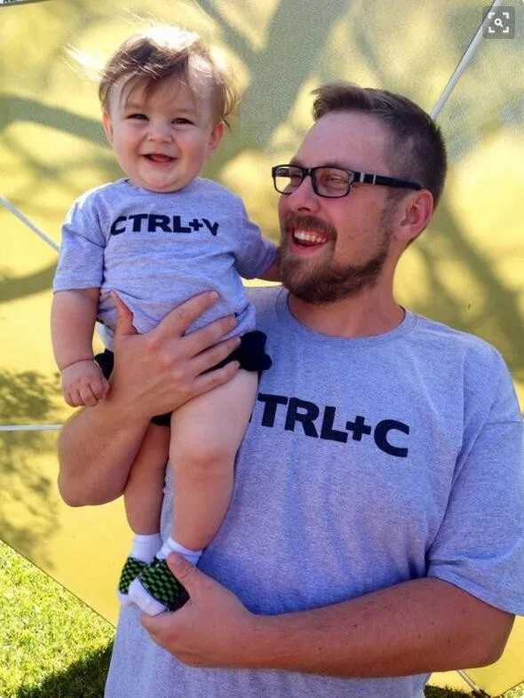 Семейные одинаковые наряды Милая футболка с принтом Ctrl C + V для отца сына семейная