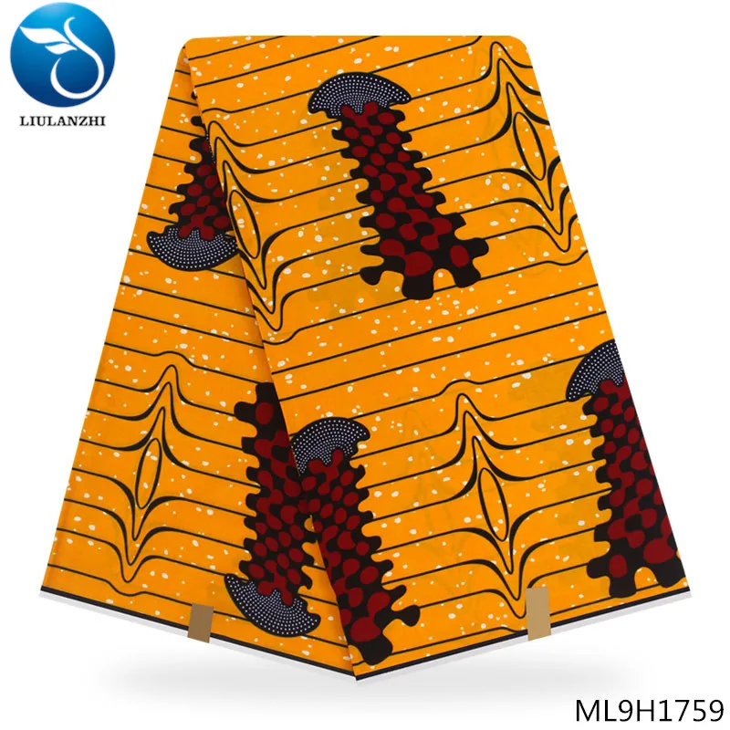 ML9H1759 LIULANZHI африканские принты воск хлопок голландский батик ткань тканый Африканский Воск голландские принты восковая ткань ML9H1750-ML9H1770 - Цвет: ML9H1759
